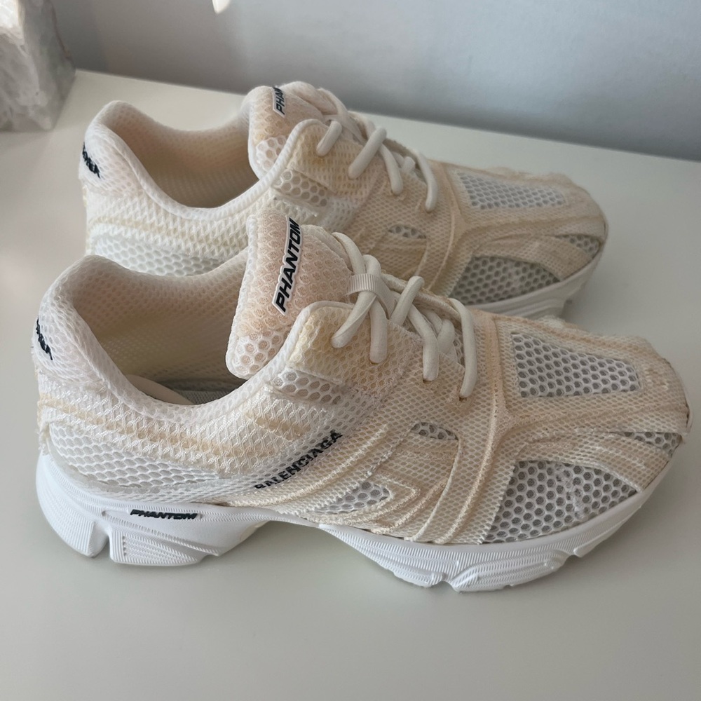 Balenciaga Phantom White and Cream Sneakers